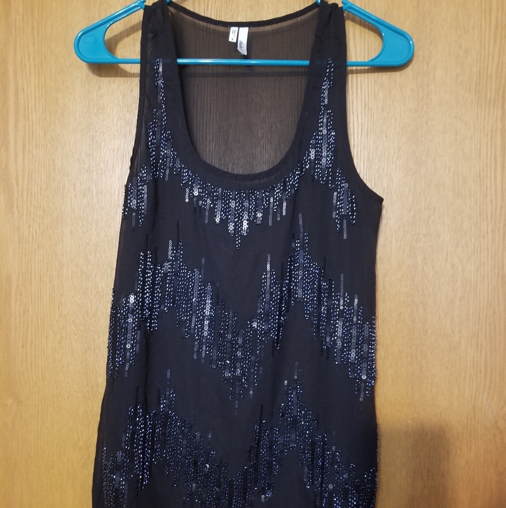 Studio Y Size Small Tank Sequin Beaded